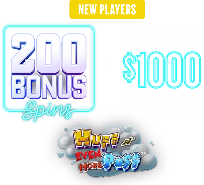 200 Bonus Spins + Up to $1000 Back in Casino Bonus on nuff N even more puff